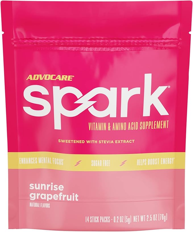 AdvoCare Spark Vitamin & Amino Acid Supplement - Sugar-Free Focus & Energy Drink Powder with