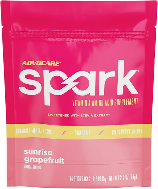 AdvoCare Spark Vitamin & Amino Acid Supplement - Sugar-Free Focus & Energy Drink Powder with