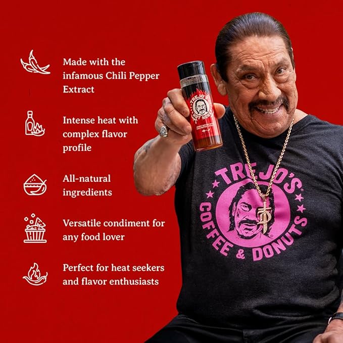 Trejo's Tacos Hot Honey | Sweet and Spicy Honey Hot Sauce | Infused with Chili Pepper Extract |