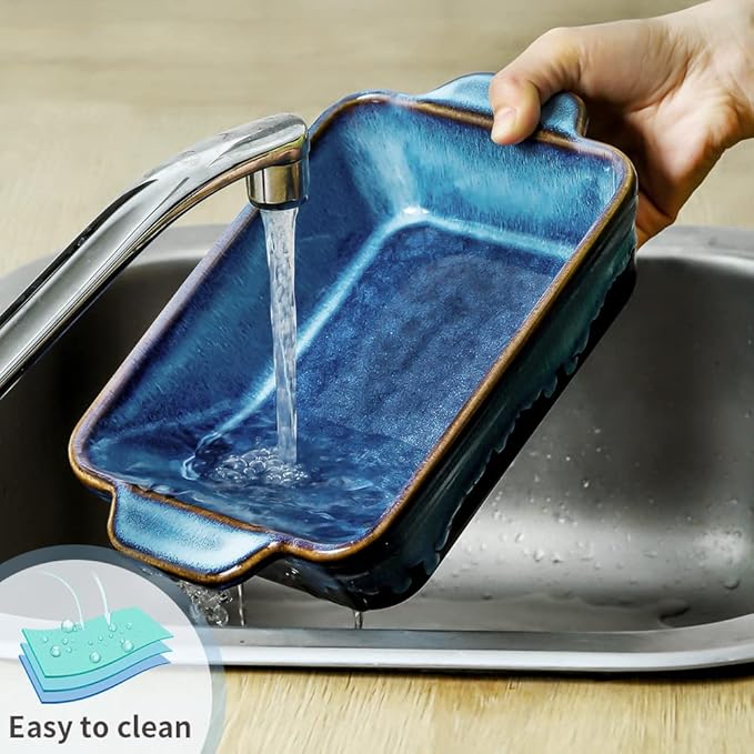 KOOV Bakeware Set, Ceramic Baking Dish Set, Rectangular Casserole Dish Set, lasagna Pan, Baking