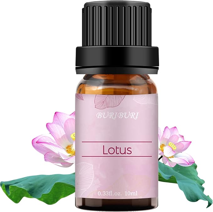 BURIBURI Lotus Essential Oil 100% Pure, Undiluted, Natural, Organic Aromatherapy Lotus Oils 10ML
