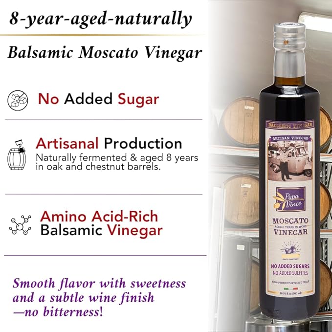 Papa Vince Extra Virgin Olive Oil & Balsamic Set - EVOO First Cold Pressed Dec 2023/24, Balsamic
