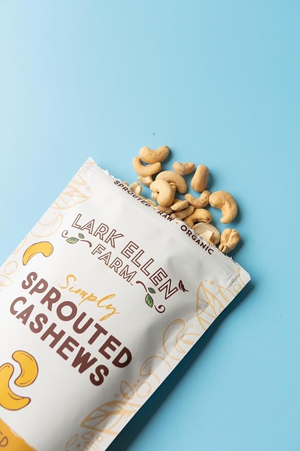 Lark Ellen Farm Sprouted Organic Nuts Variety Pack ??Almonds, Walnuts & Cashews ??Raw, Vegan