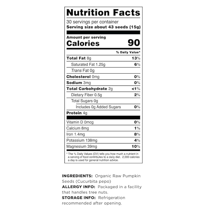 Terrasoul Superfoods Organic Pumpkin Seeds, 16oz - Raw, Unsalted, Superfood for Snacking & Salad