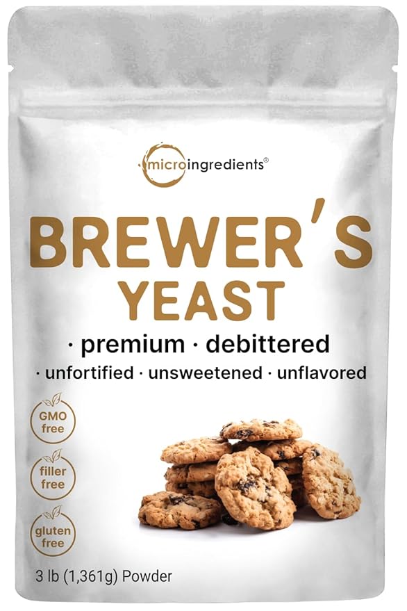 Brewers Yeast Powder for Lactation, 3lbs (90 Servings) | Debittered Brewers Yeast for Breastfeeding