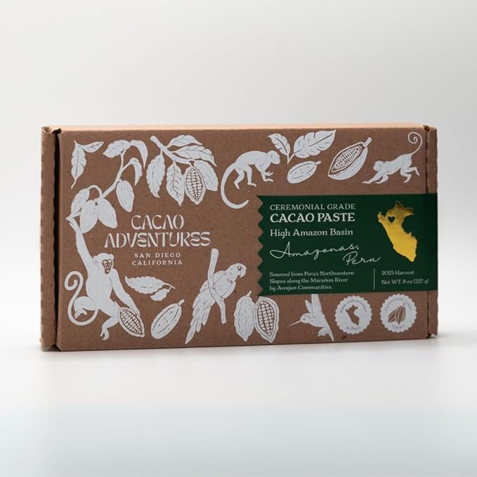 Cacao Adventures Ceremonial Cacao Block | 100% Pure Cacao from Peru, Untempered, Unsweetened