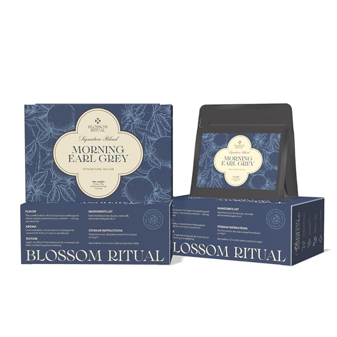 BLOSSOM RITUAL Morning Earl Grey – Loose Leaf Quality – Organic Bergamot Extract – Natural Based