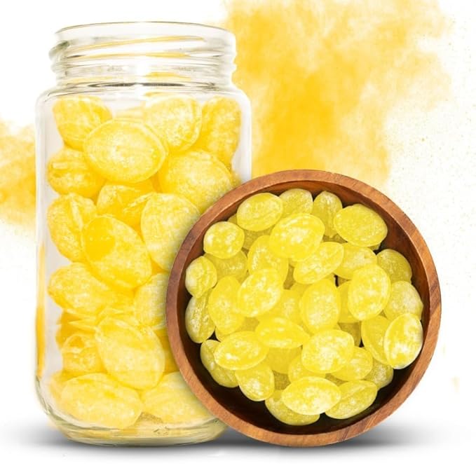 NY Spice Shop Sanded Lemon Drops - 1 Pound Lemon Hard Candy - Old Fashioned Candy - Candy Bulk