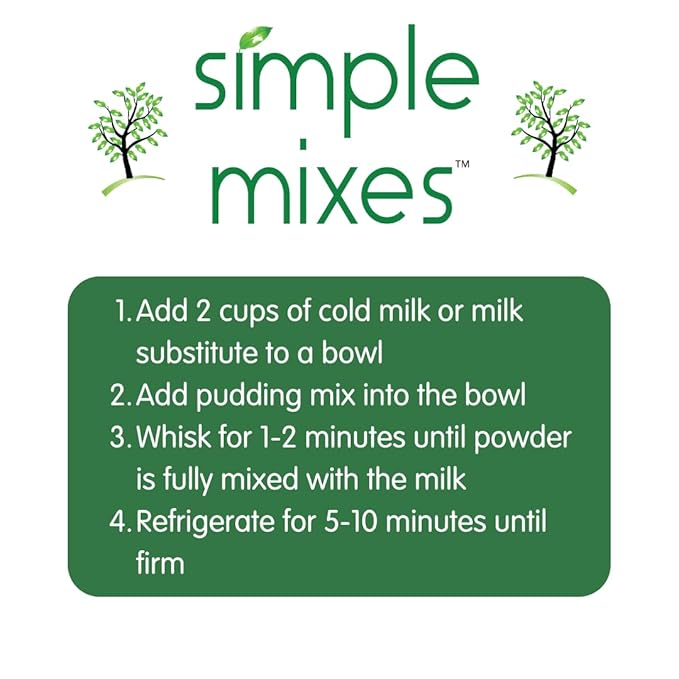 Simple Mixes Natural Instant Pudding & Pie Filling Mix Variety, Chocolate, Vanilla & Salted