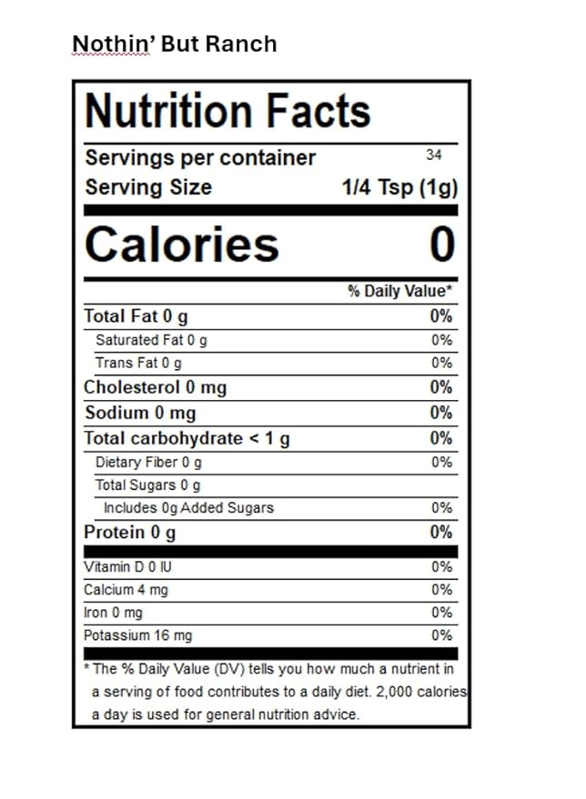 DAK's Spices Nothin' But Ranch Blend | 100% Salt & Sugar Free | Healthy Seasoning | MSG