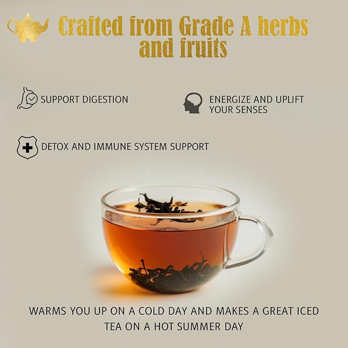 Spiced Orange Tea, Loose Leaf Herbal Tea – Sweet, Spicy, Caffeine-Free – Orange, Apple & Cinnamon