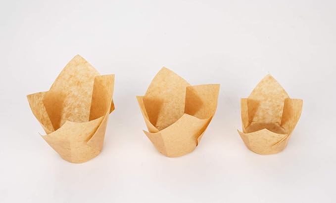 GOLDEN APPLE, 200 Pcs Tulip Cupcake Liner Baking Cup Muffin Tins Cups for Weddings, Birthdays, Baby