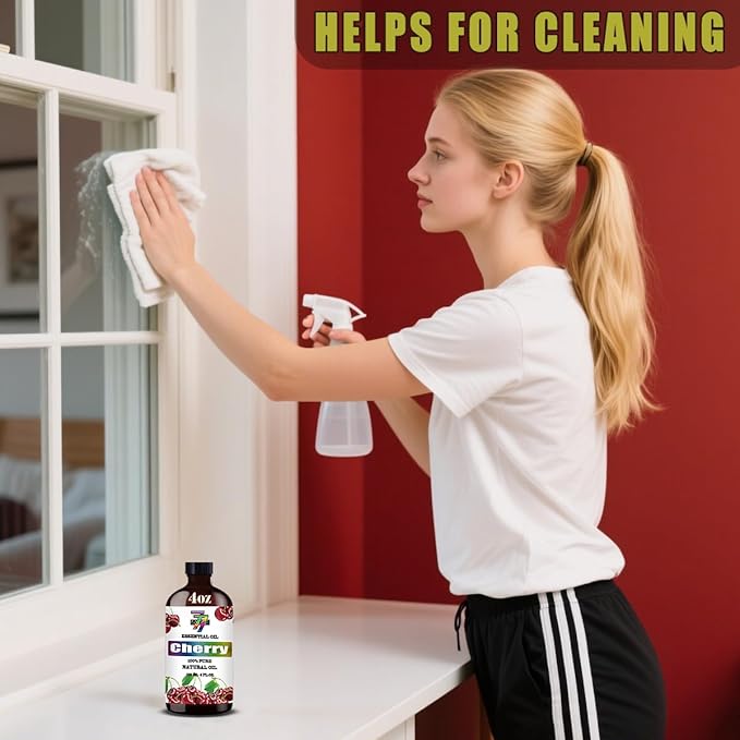 Cherry Essential Oil (4 oz / 120 ml) ??Cherry Oils for diffusers, humidifiers, Home Baths, Cleaning