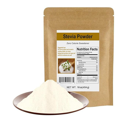 CCnature Stevia Powder Extract Natural Sweetener Zero Calorie Sugar Substitute 16 oz