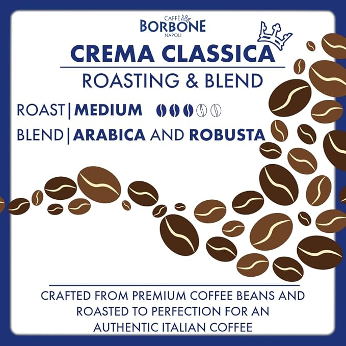 Caffe Borbone Aluminum Coffee Pods Compatible with Nespresso Original Machines, Crema Classica