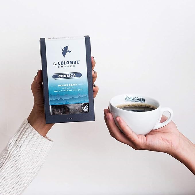 La Colombe Corsica Dark Roast Whole Bean Coffee - 12 Ounce, 4 Pack - Notes of Baker's Chocolate