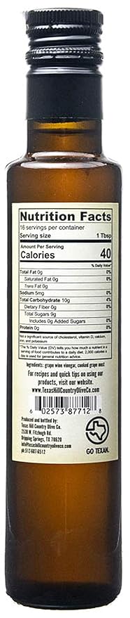 White Balsamic Vinegar - Gourmet Barrel Aged Balsamic Vinegar - Great for Dressing Dipping Glazing