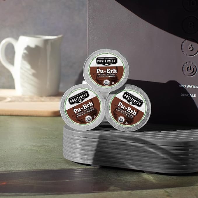 Organic Positively Tea Company, Pu-Erh Tea, K-Cup Compatible, 24 Pods