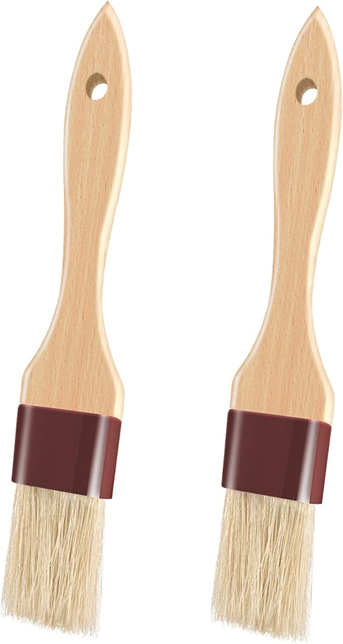 Pastry Brushes for Baking Basting Brush with Boar Bristles and Beech Hardwood Handles Culinary Oil
