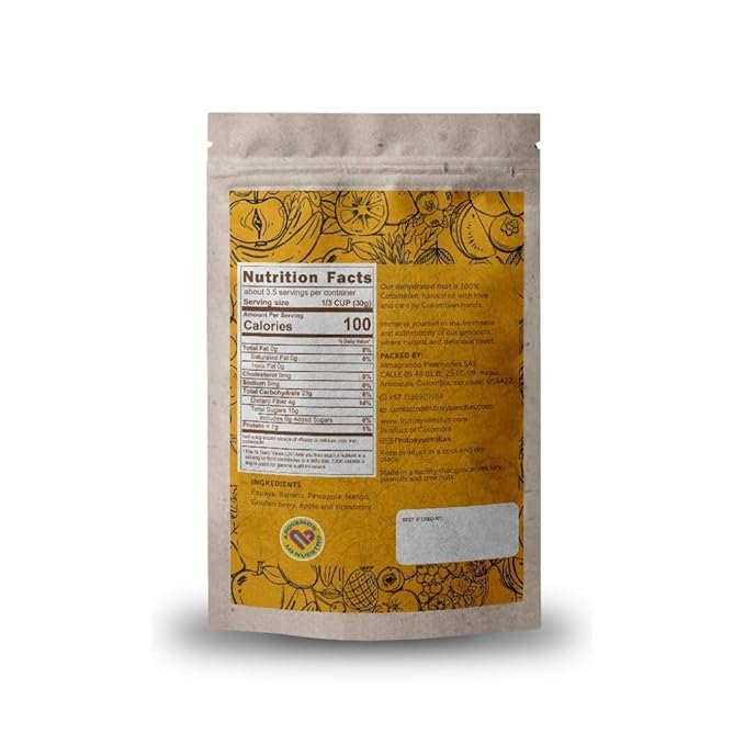 Frutos & Semillas Tropical Burst Dried Fruit Mix: Pineapple, Mango, Papaya, Strawberry & Banana