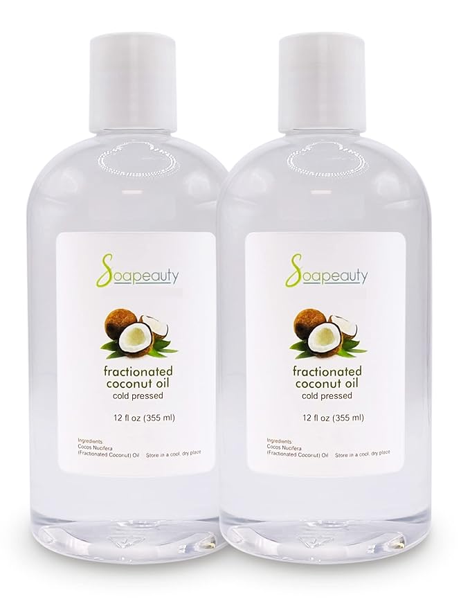 Soapeauty FRACTIONATED COCONUT OIL Cold Pressed Refined | 100% Natural Available in Bulk | Carrier