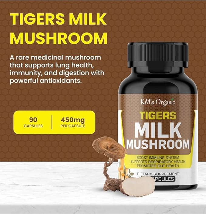 KM's Organic Tiger?™s Milk Mushroom Supplement 10:1 Extract (Lignosus Rhinocerus) ??Respiratory &
