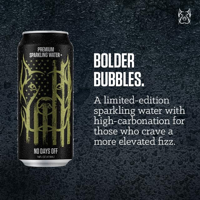 NO DAYS OFF Premium Water+ | Limited FREEDOM Edition (16oz Sparkling (Pack of 12))
