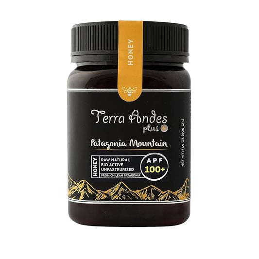 Patagonia Mountain Honey APF 200+ by TERRA ANDES PLUS | Raw natural organic honey. Highest