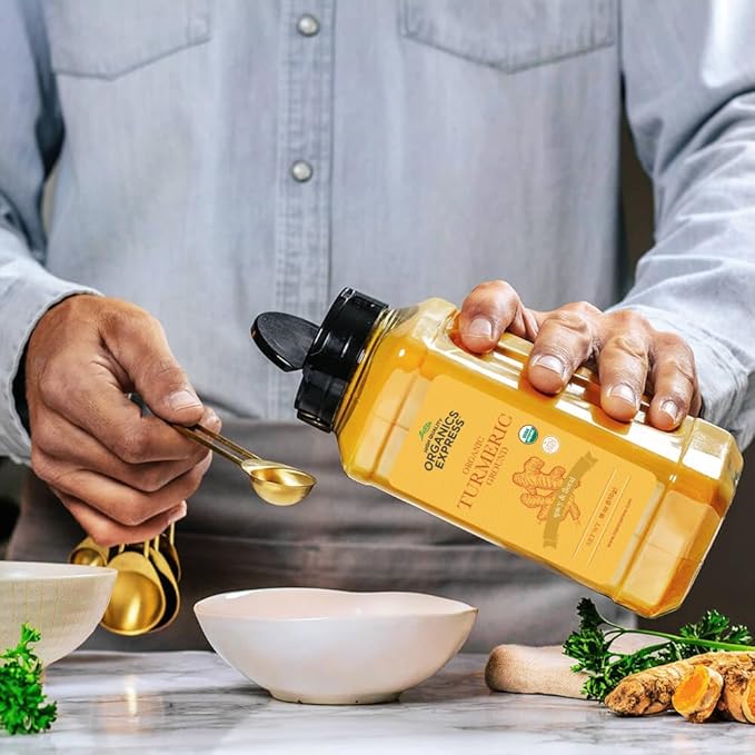 HQOExpress - USDA Certified Organic - Non GMO - Ground Turmeric Spice Powder Seasoning For Cooking