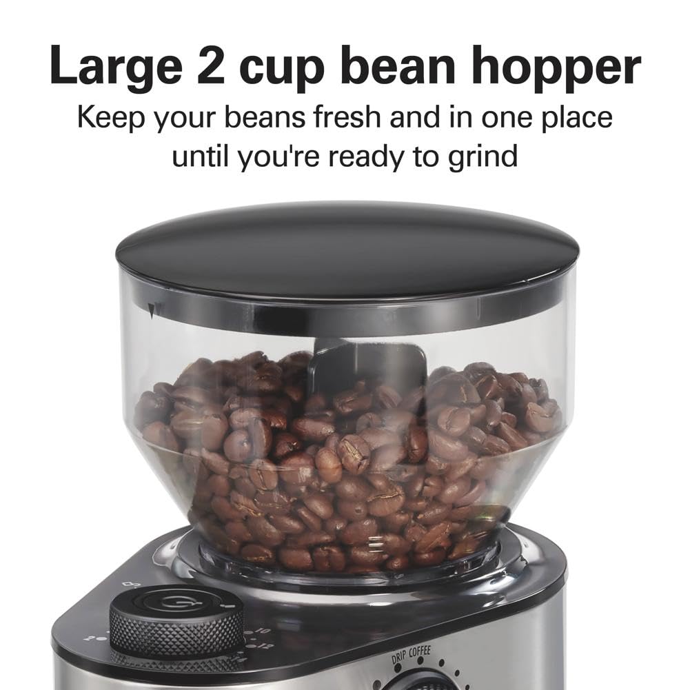Hamilton Beach Electric Burr Coffee Grinder with Large 16 oz. Hopper