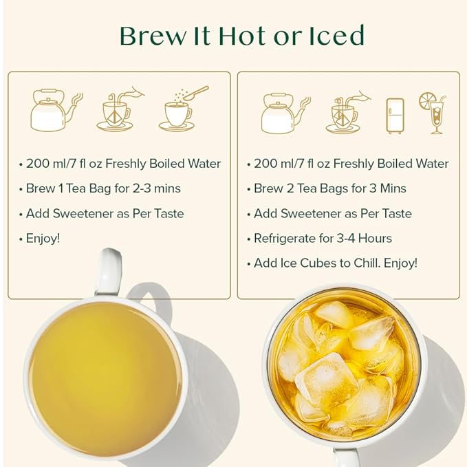 VAHDAM, Chamomile Mint Citrus Green Tea Bags (100 Count) Low Caffeine, Non GMO, Gluten Free | Sweet