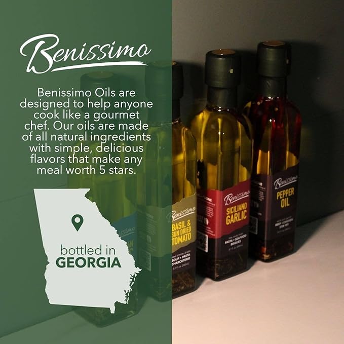 Siciliano Herb Infused Oil, All Natural Gourmet Cooking Oil with Fragrant Mediterranean Herbs