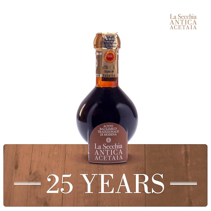 La Secchia Balsamic Vinegar of Modena, Aged a minimum 25 Years,100 ml Bottle of Italian Balsamic