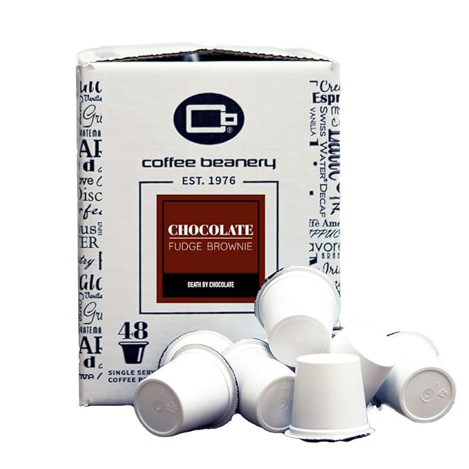 Chocolate Fudge Brownie Coffee Pods by Coffee Beanery | 192ct Bulk Flavored Coffee Pods Medium