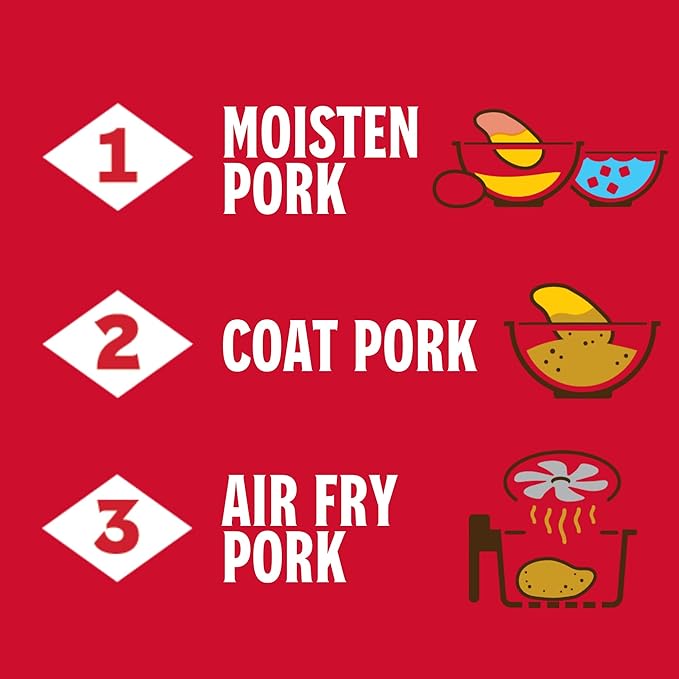 Louisiana Fish Fry Products Air Fry Pork Coating Mix, 5 Oz, Pack of 6