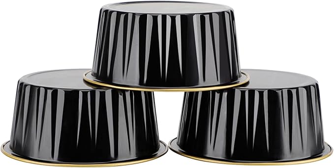 EUSOAR Disposable Creme Brulee Ramekins, 60pcs 5oz Cupcake Liners with Lids Aluminum Foil Baking
