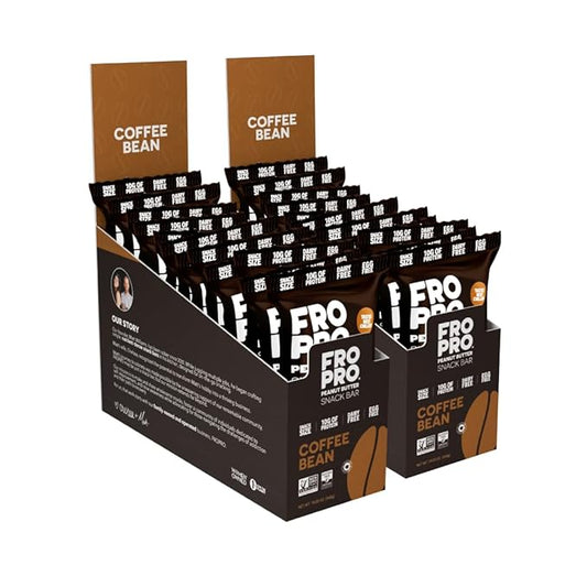 FROPRO Plant Protein Snack Bars - Plant Based Protein Bars, All-Natural, Gluten, Dairy, & Soy Free