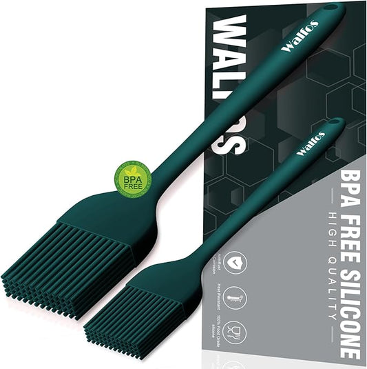 Walfos Silicone Basting Pastry Brush, 2 Size Pastry Brush Set, Perfect for BBQ Grill Kitchen