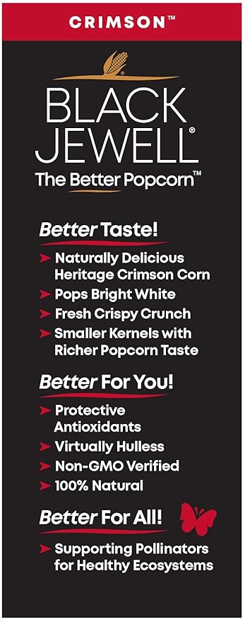 Black Jewell Gourmet Popcorn Kernels, Crimson Red, 28.35 Ounces (Pack of 3)