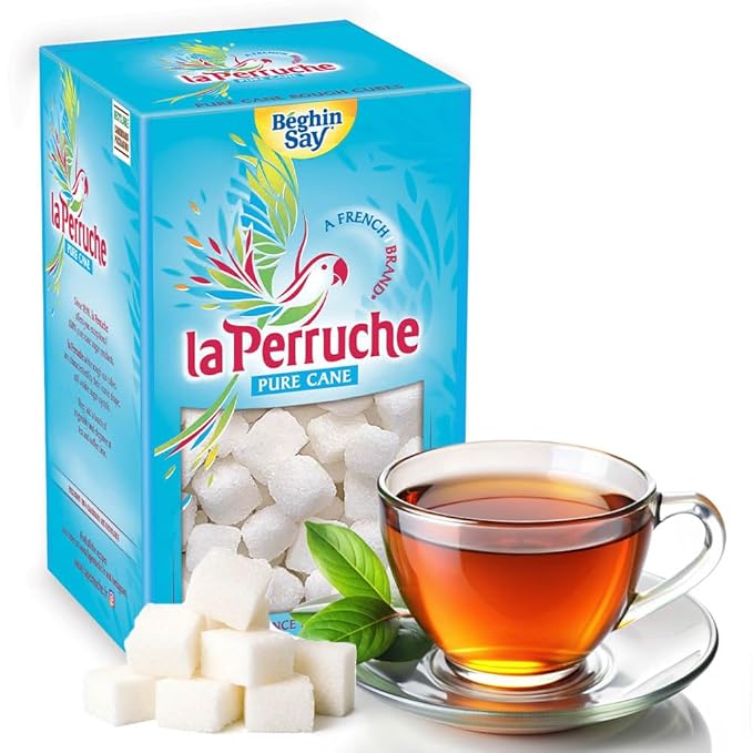 La Perruche Pure Cane White Sugar Cubes (750g/1.65lb box) | Ideal Sugar Cubes for Teas | Pack of 1