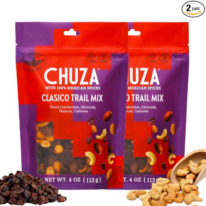 CHUZA Clasico Trail Mix ??Semi Spicy Sweet Snack with 100% Mexican Spices ??Dried Cranberries