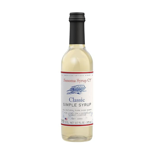 Sonoma Syrup Co. Classic Simple Syrup 12.7 fl oz | for Coffee, Cocktails, and Cooking | Hand