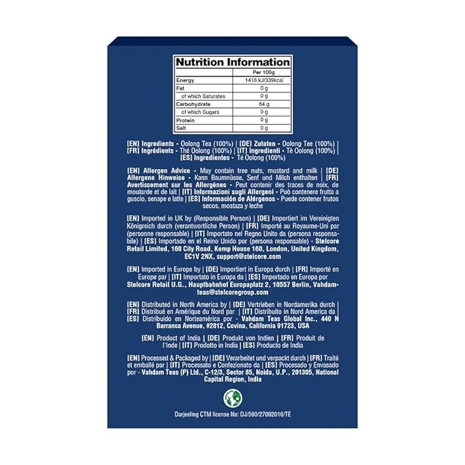 VAHDAM, High Mountain Oolong Tea Bags (100 Count) Non GMO, Gluten Free | High Grown Oolong Tea
