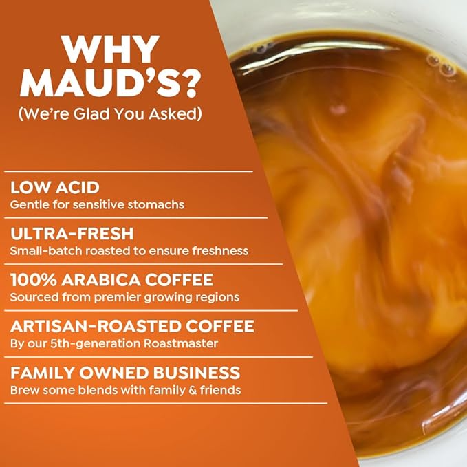 Maud's Decaf Pumpkin Spice Flavored Coffee Pods, 18 ct, Medium Roast Flavored Coffee in Recyclable