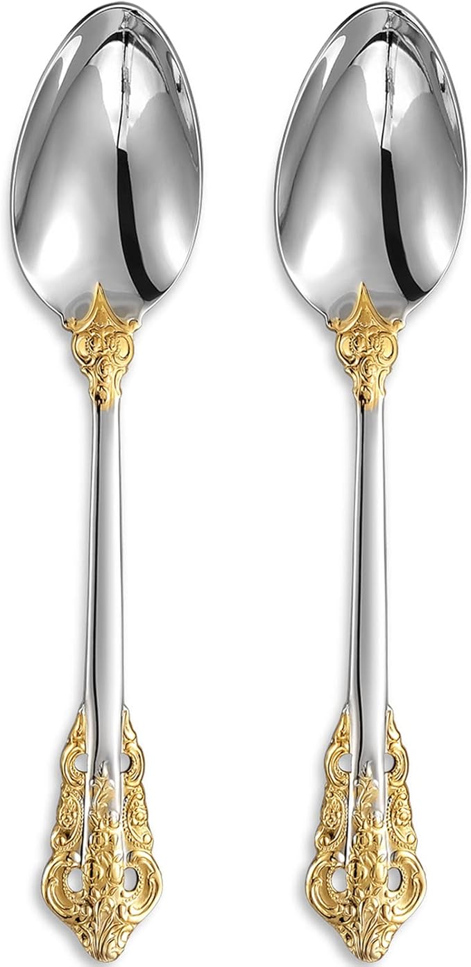 KEAWELL 2-Piece Gorgeous Large Serving Spoon, 18/10 Stainless Steel, Fine Large Serving Spoon