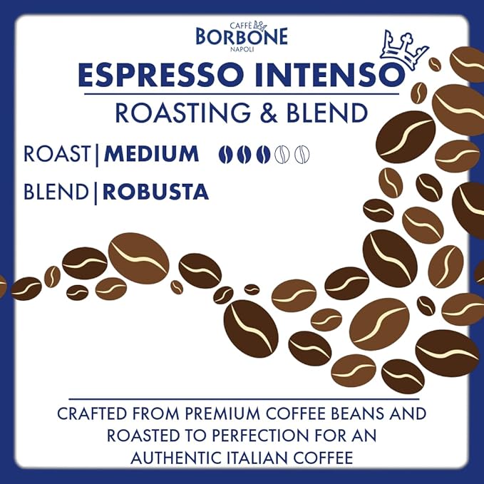 Caffe Borbone Aluminum Coffee Pods Compatible with Nespresso Original Machines, Espresso Intenso