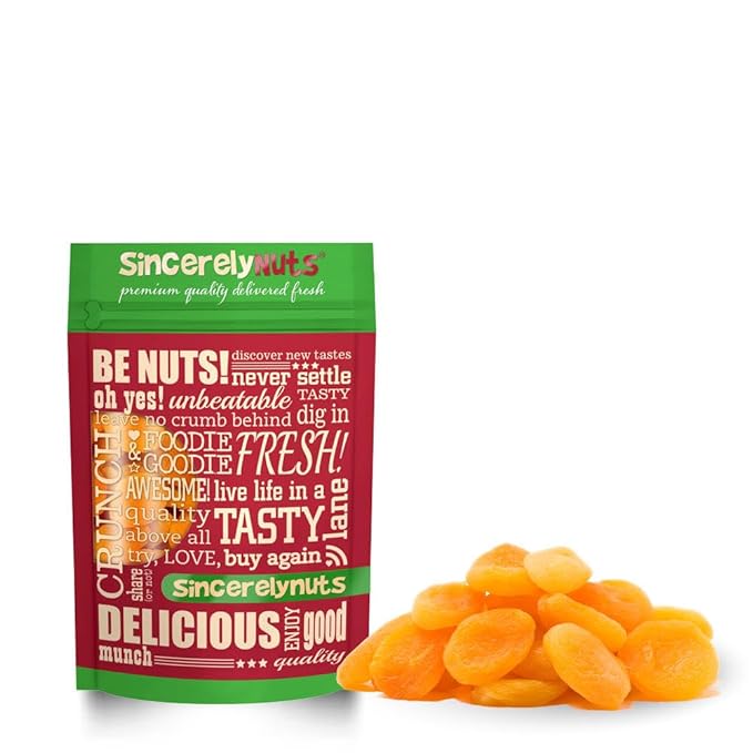 Sincerely Nuts - Dried Turkish Apricots | One Lb. Bag | Healthy Pitted Apricot Fruit | Raw Vegan