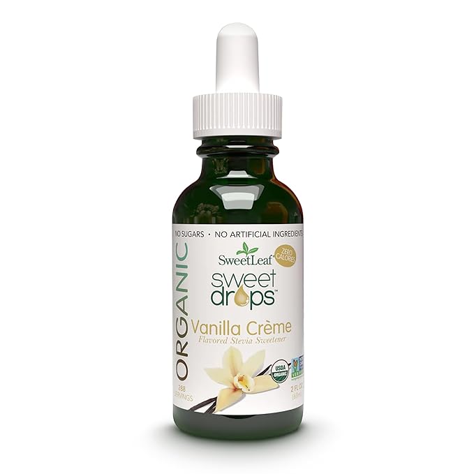 SweetLeaf Organic Sweet Drops - Flavored Stevia Liquid Sweetener, Stevia Extract, Zero Calorie