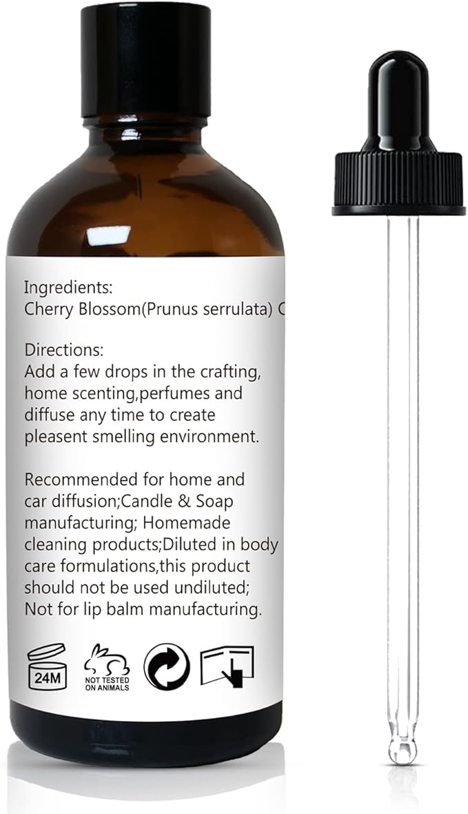 Cherry Blossom Essential Oil, Fragrance Oil for Candle Soap Making, Perfume for Women, Gift for Her