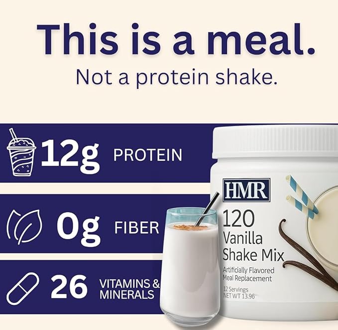 HMR 120 Vanilla Shake Meal Replacement Powder | Vanilla Shake Mix to Support Healthy Weight Loss |